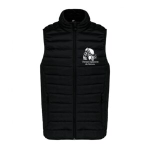 DOUDOUNE SANS MANCHES (enfant) - Les Fermes Equestres du Vercors - Noir - K6115