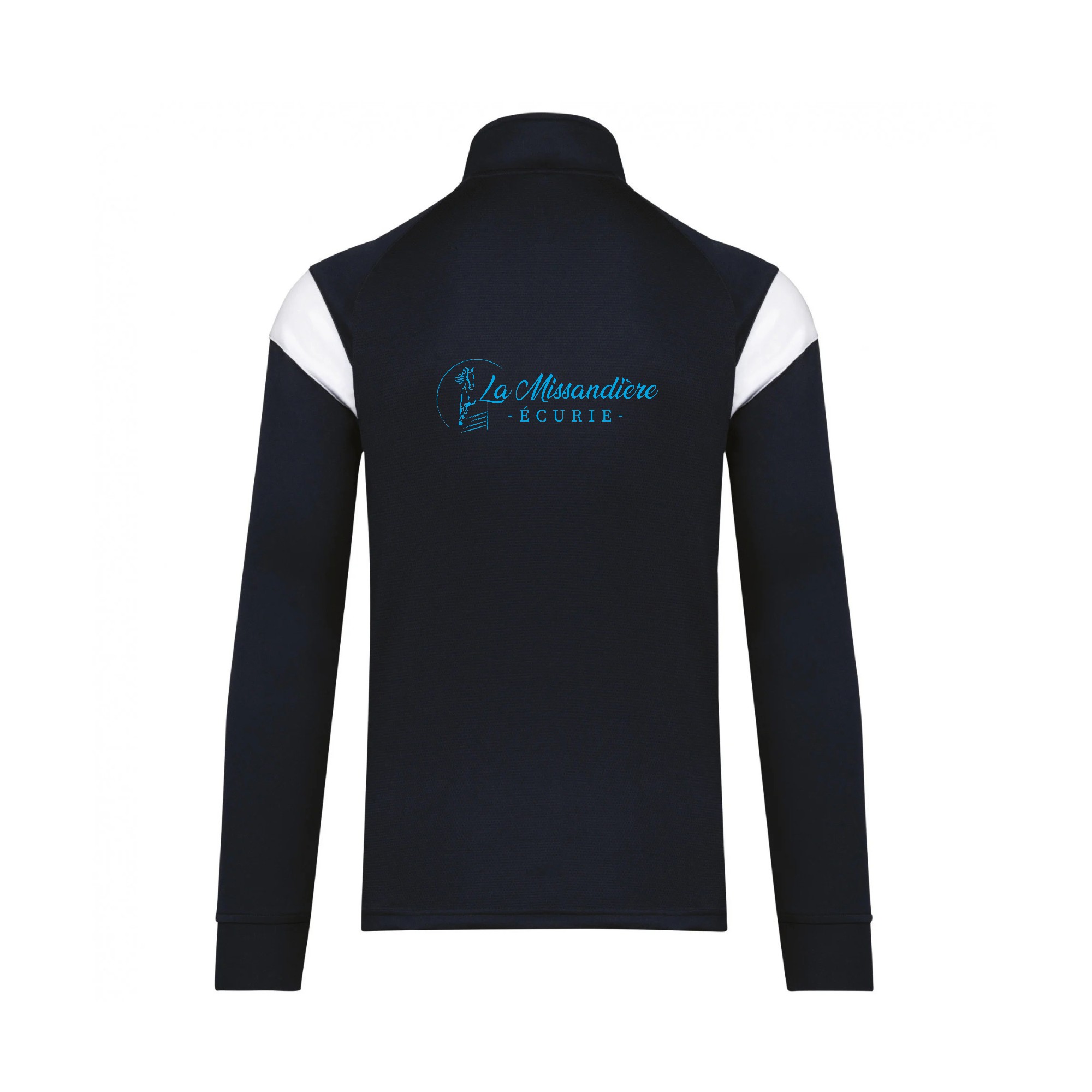 Veste de survêtement zippée (unisexe) - SCEA Ecurie La Missandière - Navy - PA390 – Image 3