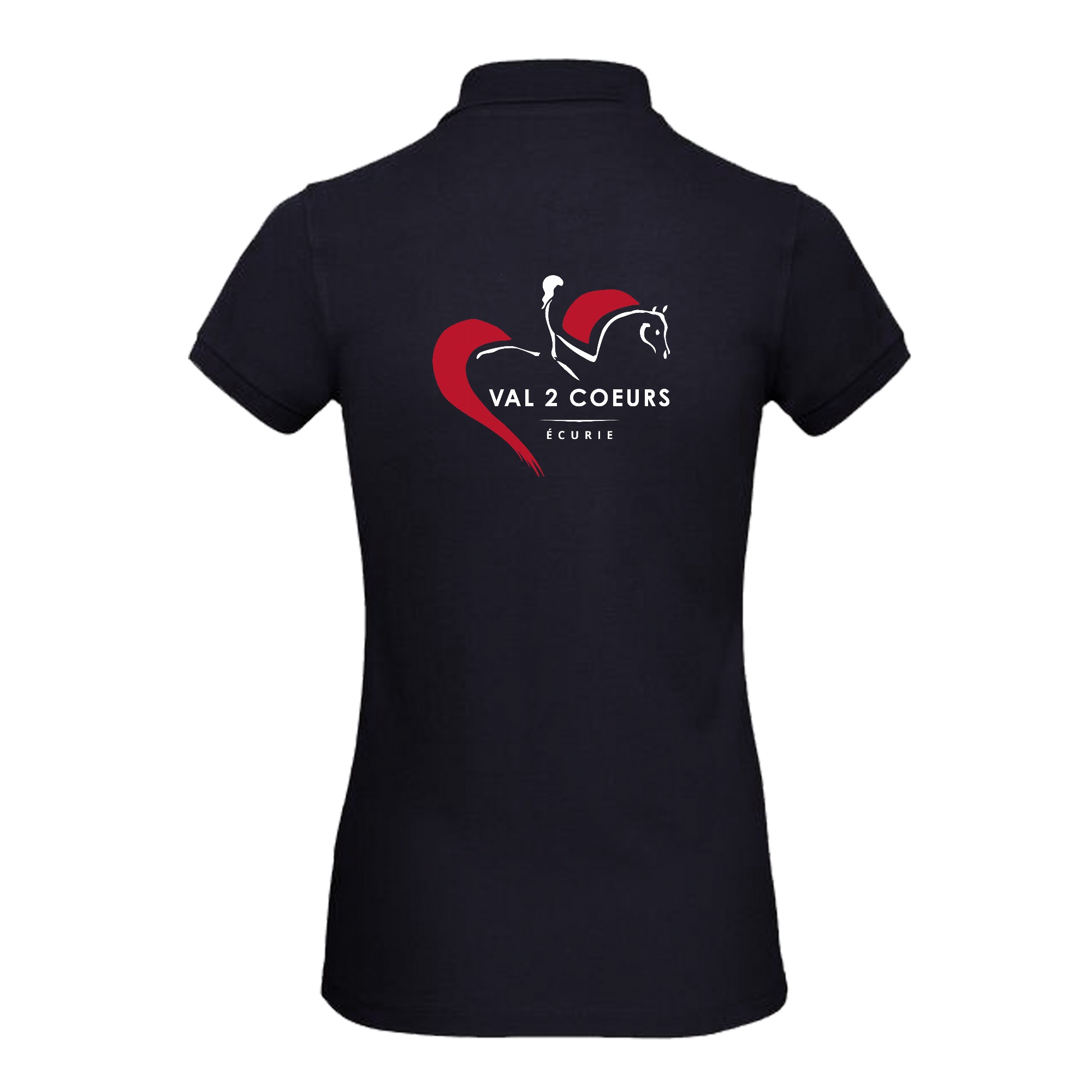 POLO (femme) - Ecurie val 2 coeurs - Navy - BCI1F – Image 3