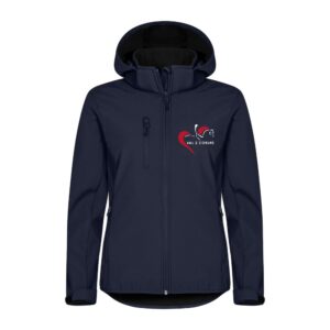 SOFTSHELL "Classic" (femme) - Ecurie val 2 coeurs - Navy - 0200917