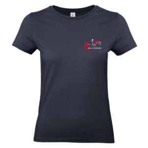 T-SHIRT (femme) - Ecurie val 2 coeurs - Navy - BC04T