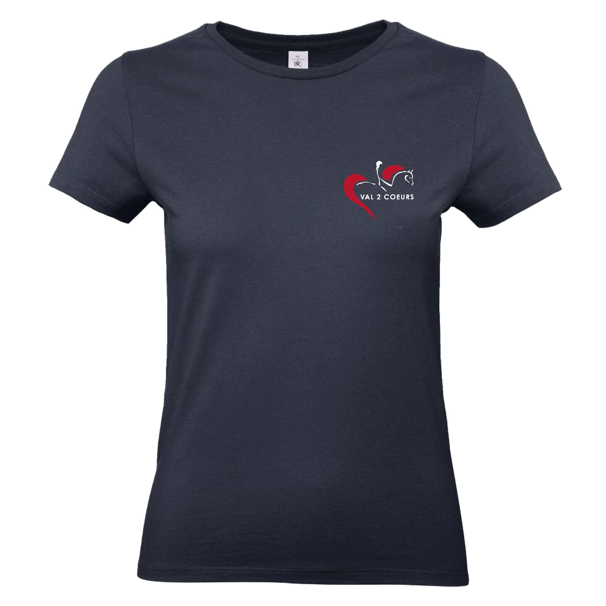 T-SHIRT (femme) - Ecurie val 2 coeurs - Navy - BC04T