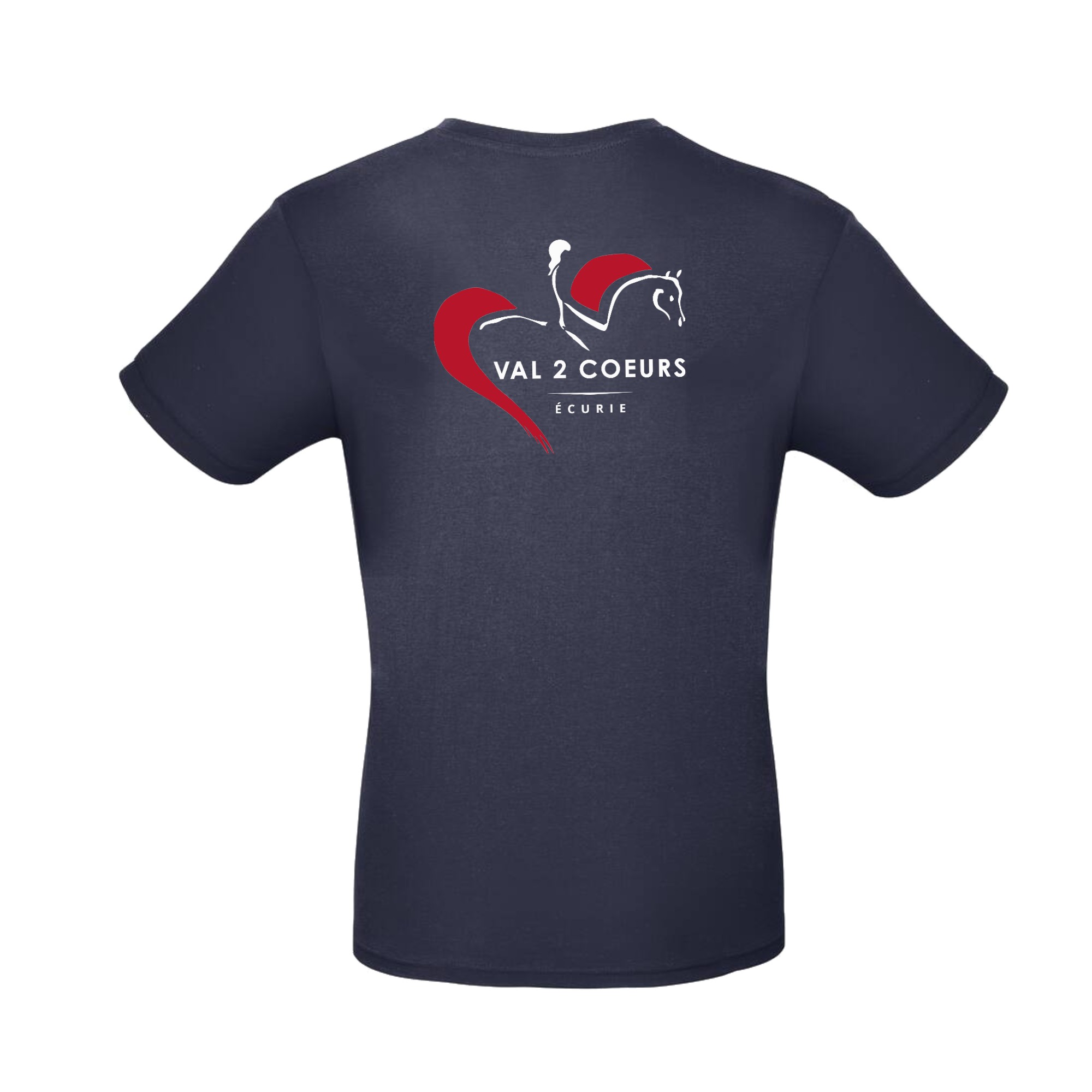 T-SHIRT (homme) - Ecurie val 2 coeurs - Navy - BC03T – Image 3