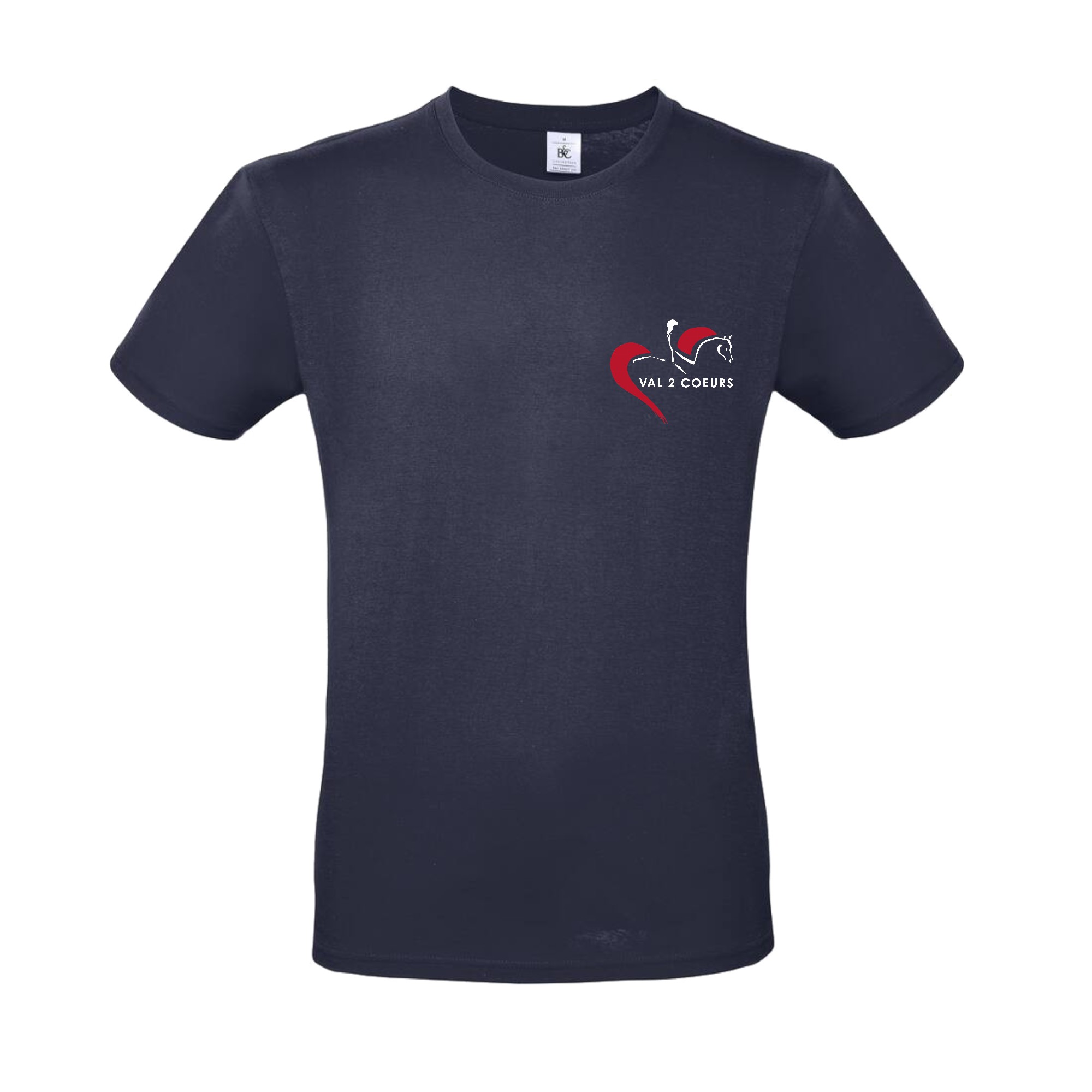 T-SHIRT (homme) - Ecurie val 2 coeurs - Navy - BC03T