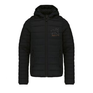 DOUDOUNE AVEC MANCHES ET CAPUCHE (enfant) - JULIE AND CO STAFF - Noir - K6112