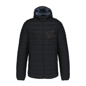 DOUDOUNE AVEC MANCHES ET CAPUCHE (homme) - JULIE AND CO STAFF - Noir - K6110