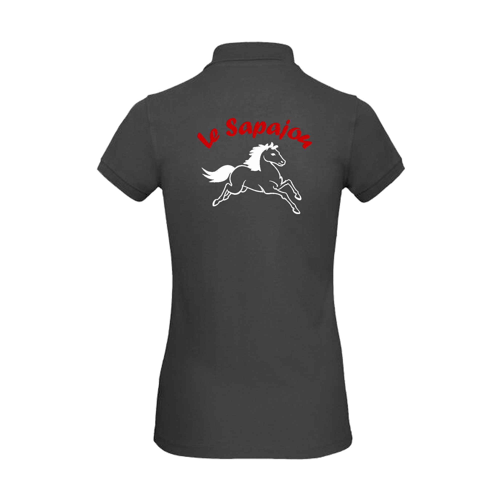 POLO (femme) - le sapajou - Gris anthracite - BCI1F – Image 3