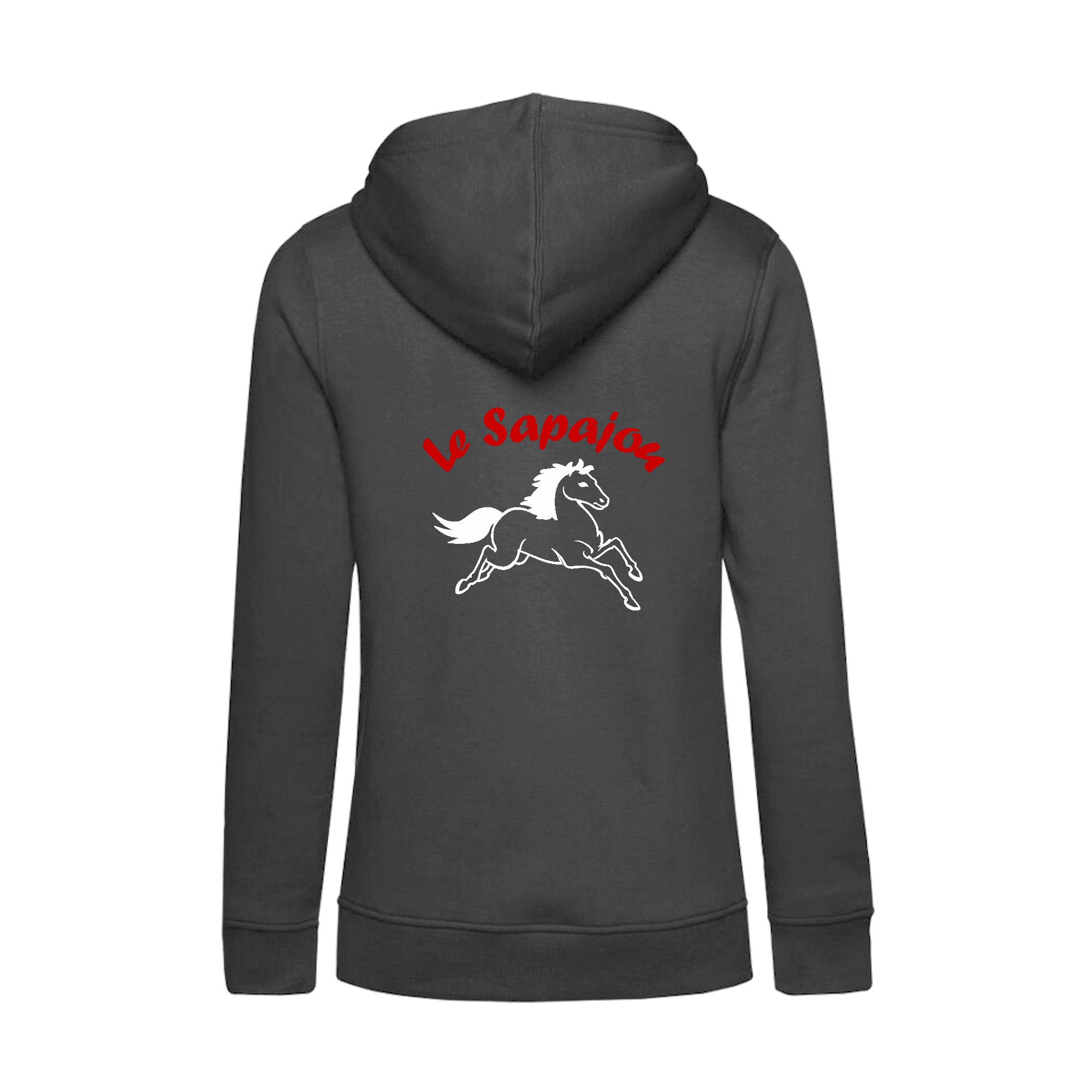 SWEAT A CAPUCHE (femme) – le sapajou - Gris anthracite - BCW34B – Image 3