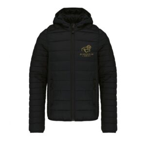 DOUDOUNE AVEC MANCHES ET CAPUCHE (enfant) - Les écuries de l’espoir - Noir - K6112