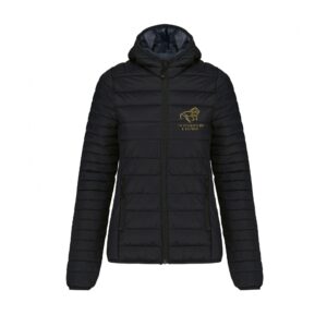 DOUDOUNE AVEC MANCHES ET CAPUCHE (femme) - Les écuries de l’espoir - Noir - K6111