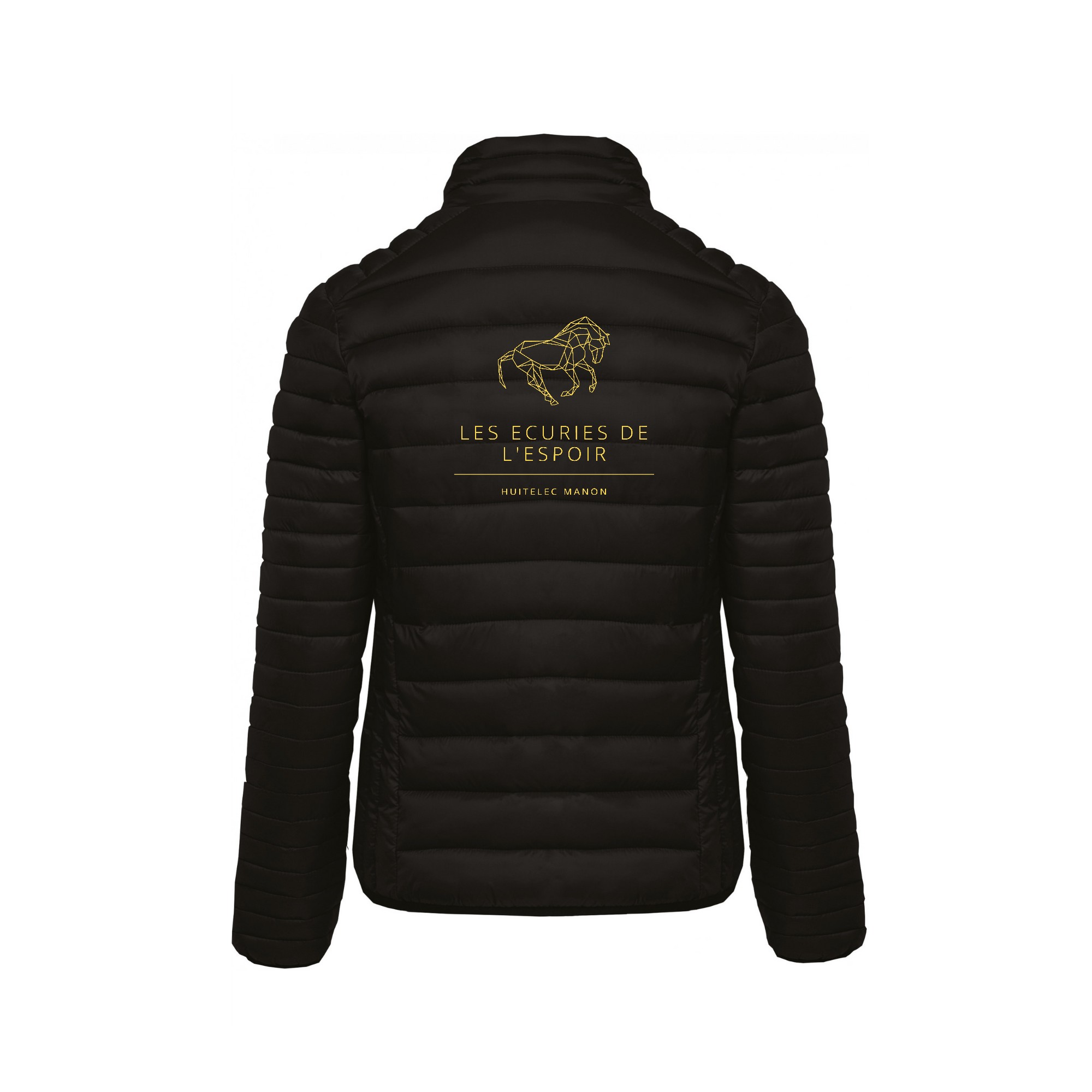 DOUDOUNE AVEC MANCHES (femme) - Les écuries de l’espoir - Noir - K6121 – Image 3