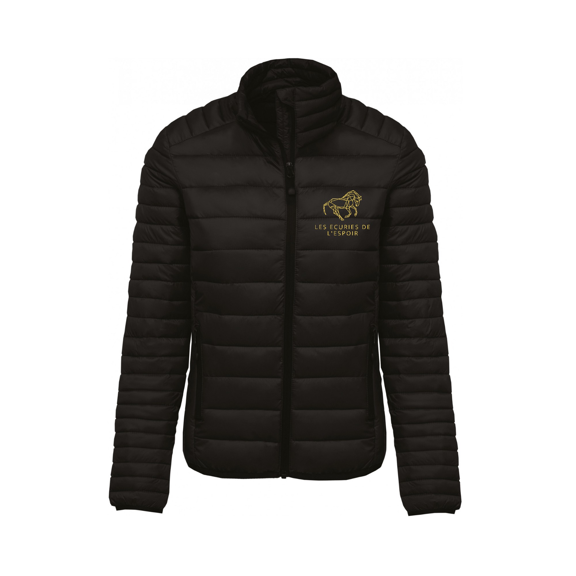 DOUDOUNE AVEC MANCHES (femme) - Les écuries de l’espoir - Noir - K6121