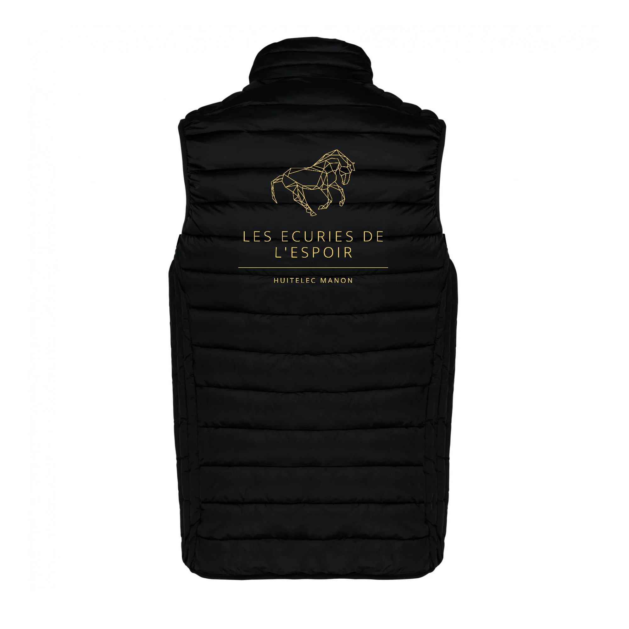 DOUDOUNE SANS MANCHES (femme) - Les écuries de l’espoir - Noir - K6114 – Image 3