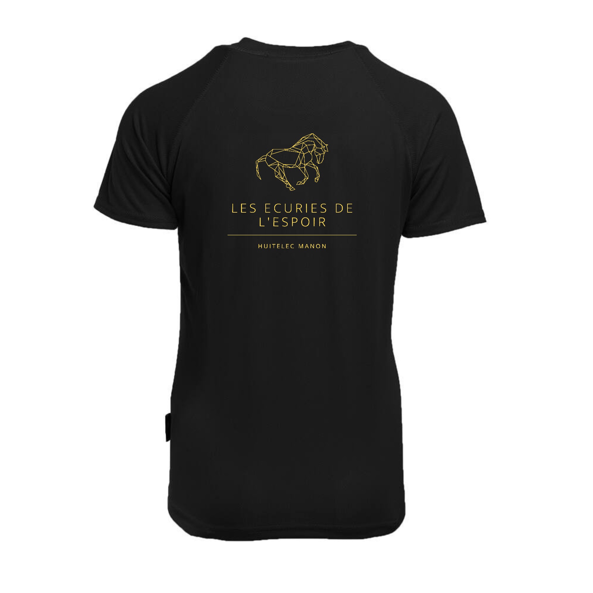 T-Shirt respirant (homme) - Les écuries de l’espoir - Noir - IB300 – Image 3