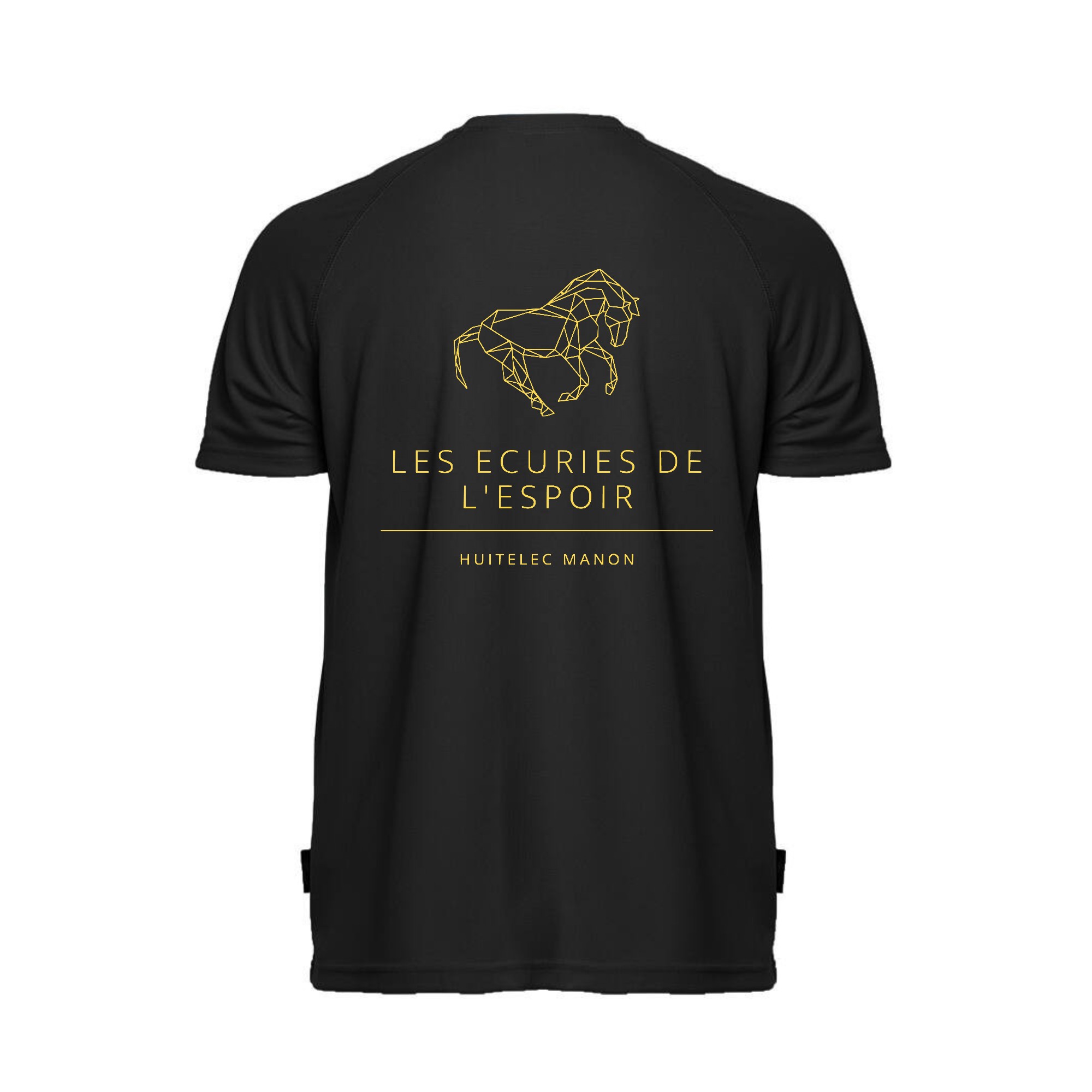 T-Shirt respirant (femme) - Les écuries de l’espoir - Noir - IB301 – Image 3