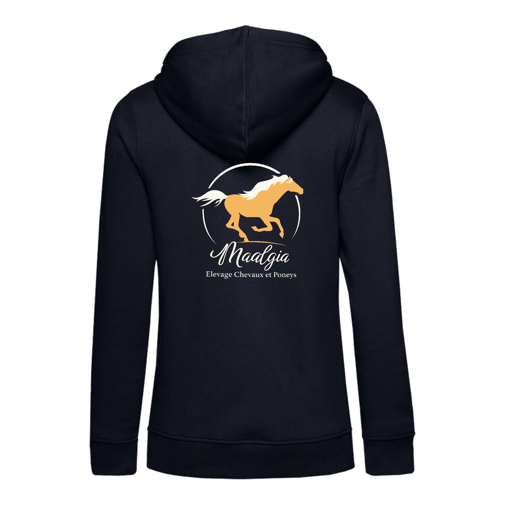 SWEAT A CAPUCHE (femme) – Élevage Maalgia - Navy - BCW34B – Image 3