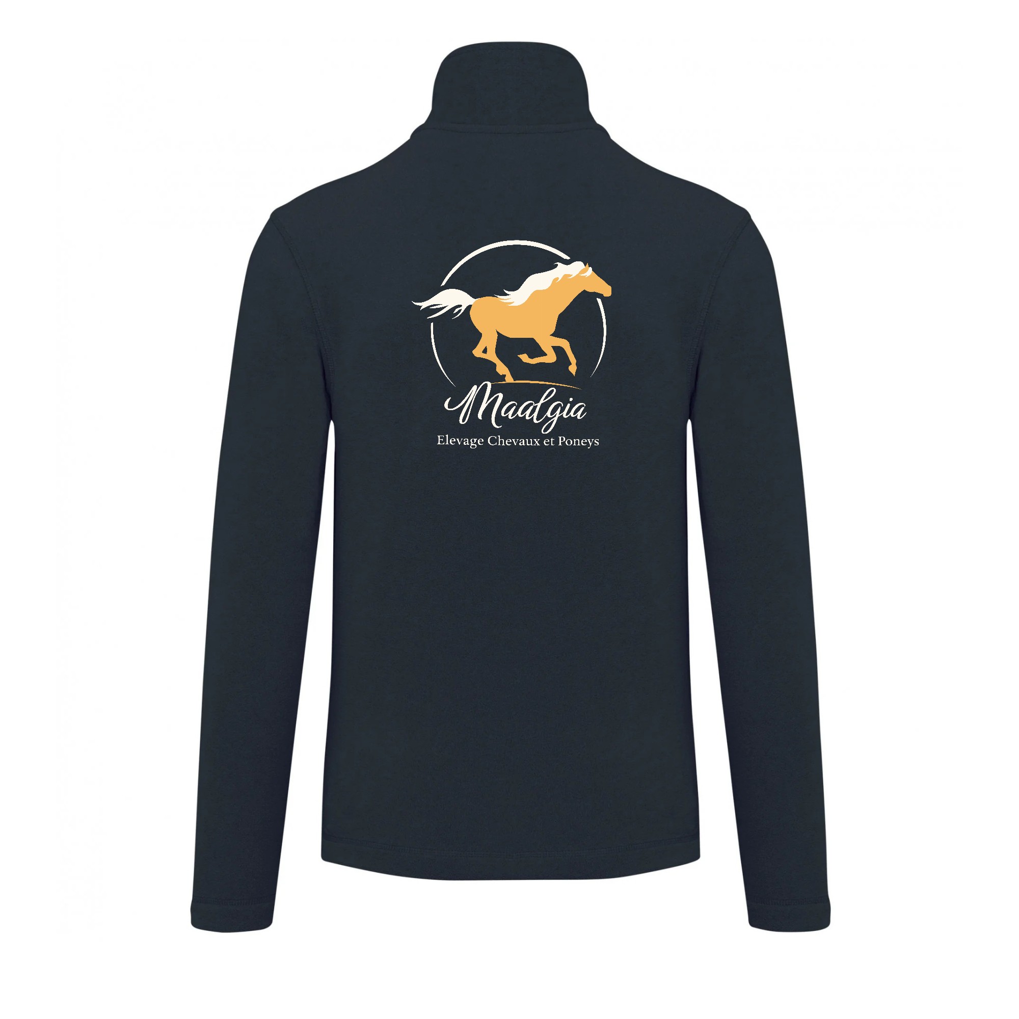 Veste micropolaire zippée (femme) – Élevage Maalgia - Navy – K907 – Image 3