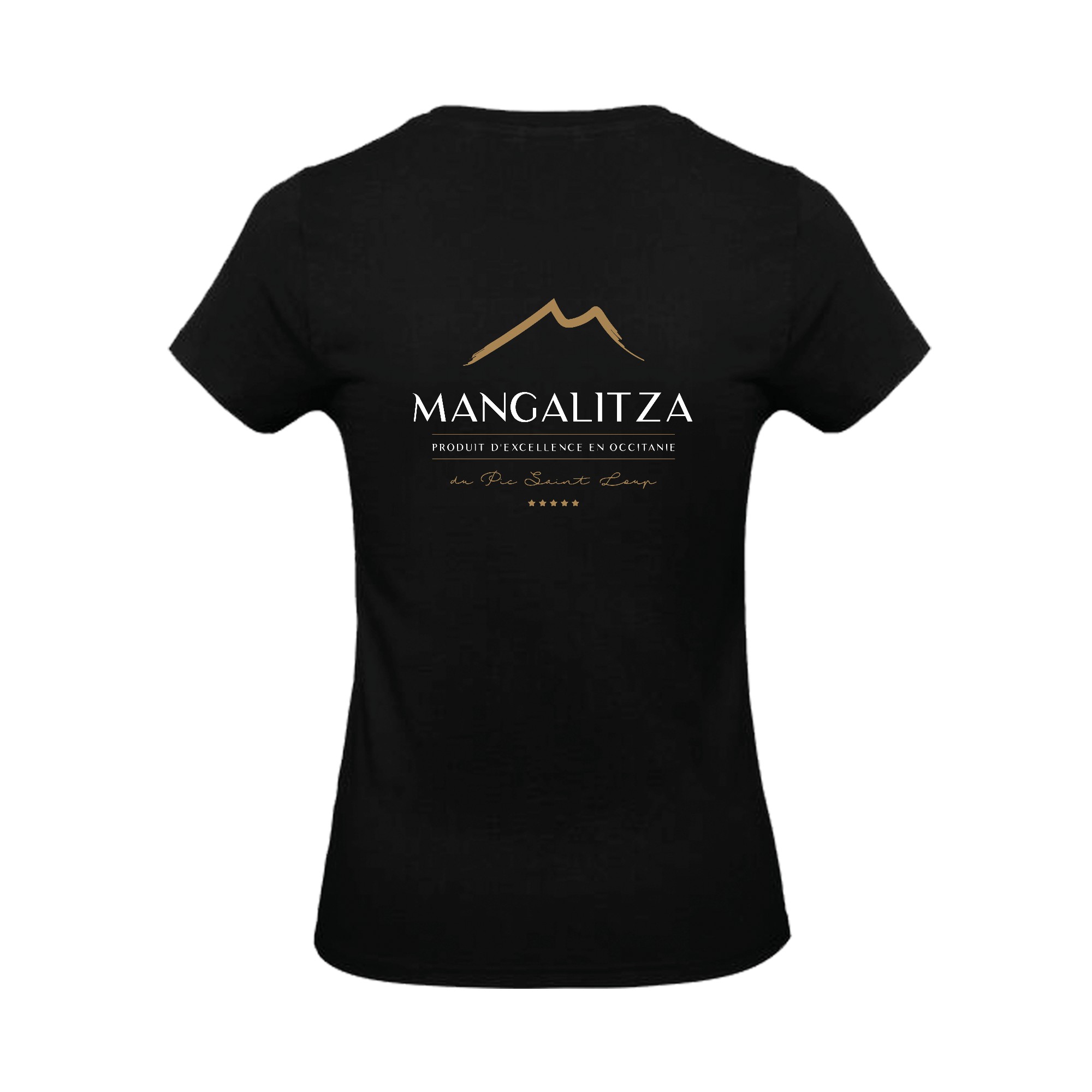 T-SHIRT (femme) - Mangalitza du Pic St Loup - Noir - BC04T – Image 3