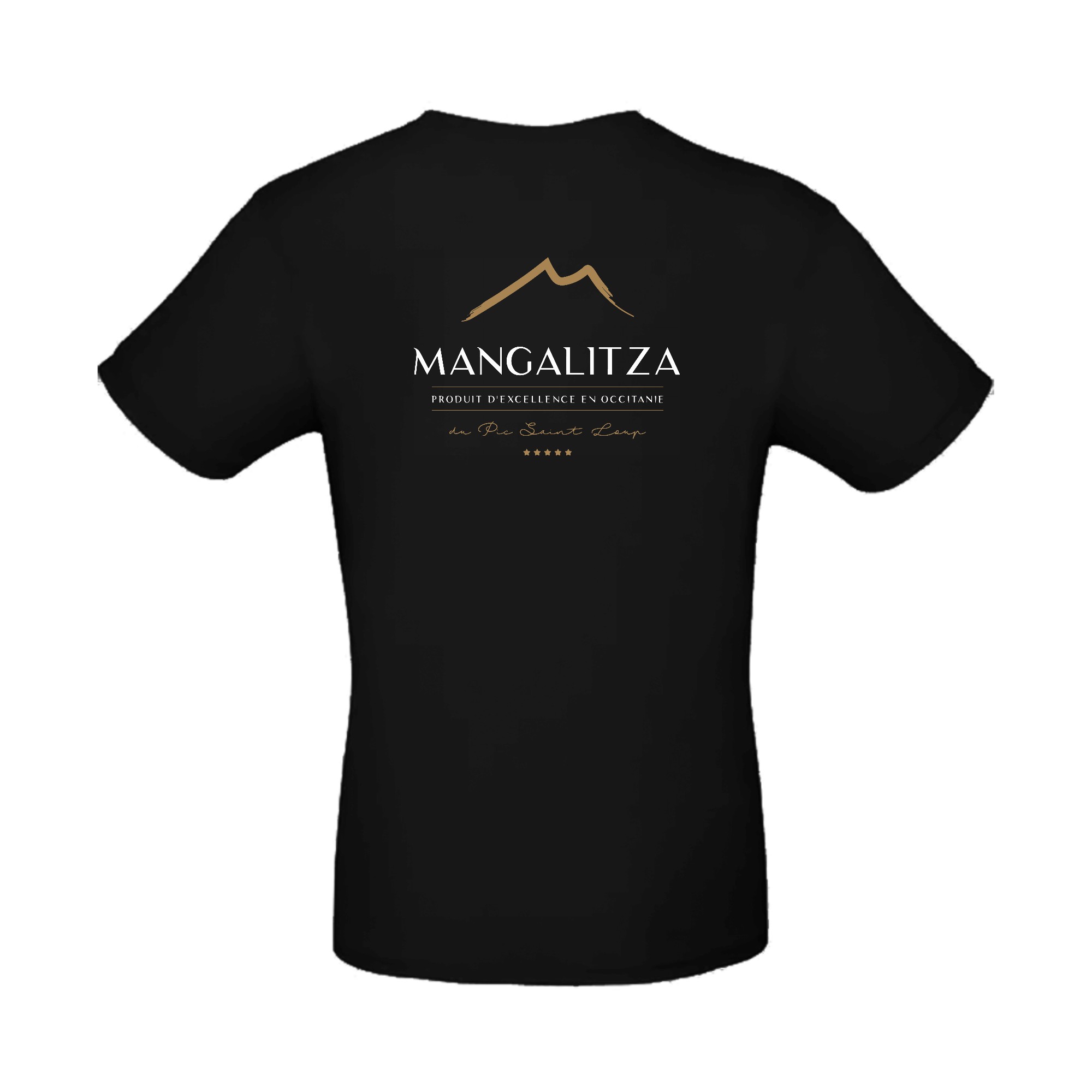T-SHIRT (homme) - Mangalitza du Pic St Loup - Noir - BC03T – Image 3