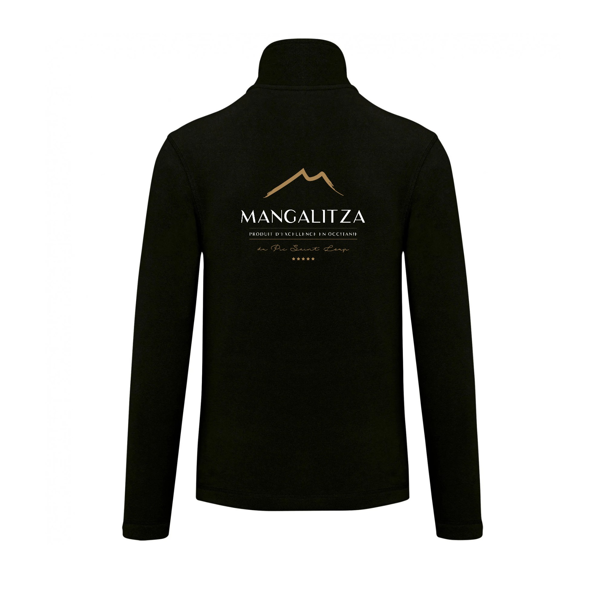 Veste micropolaire zippée (homme) – Mangalitza du Pic St Loup - Noir – K911 – Image 3