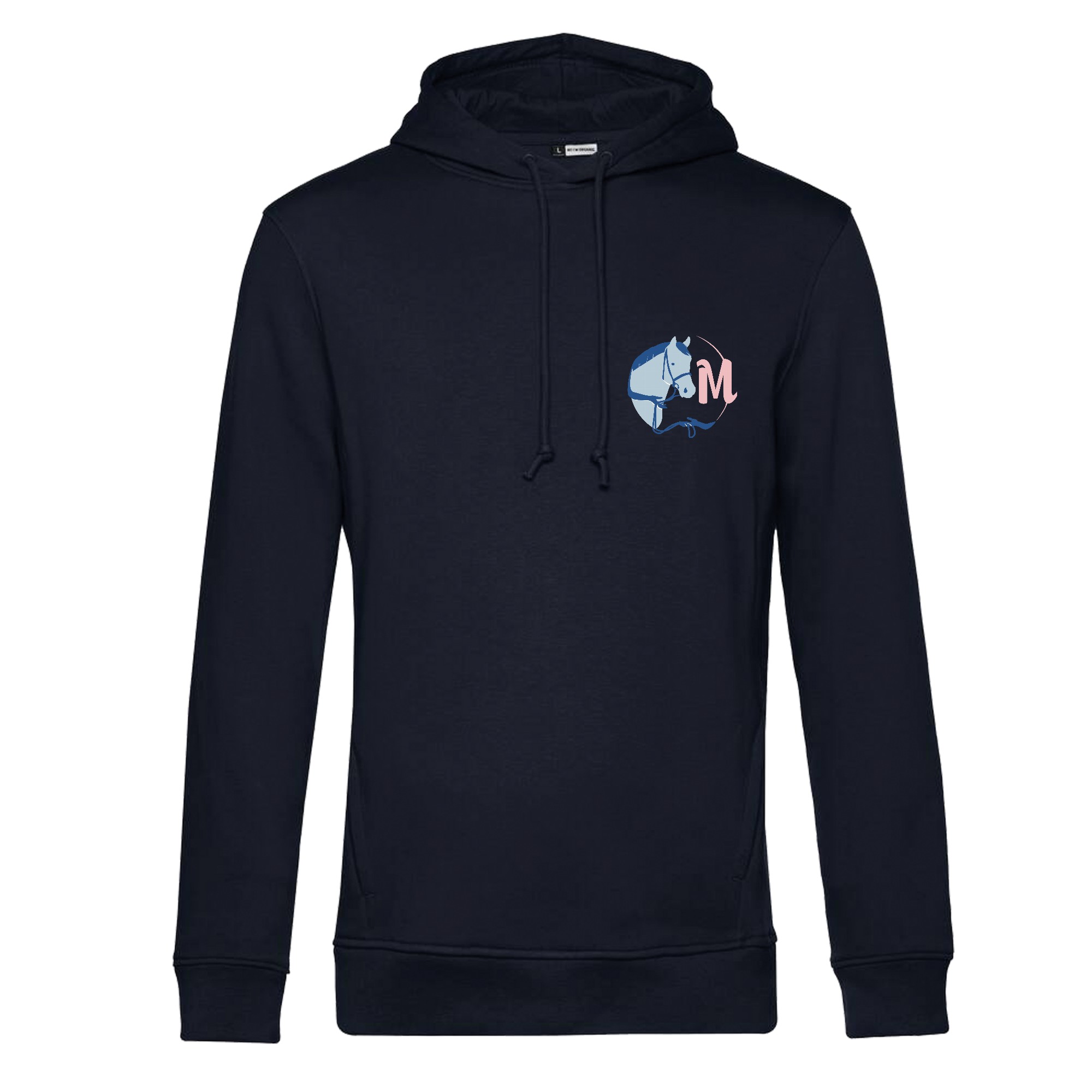SWEAT A CAPUCHE (homme) - Mathy Horses - Navy - BCU33B