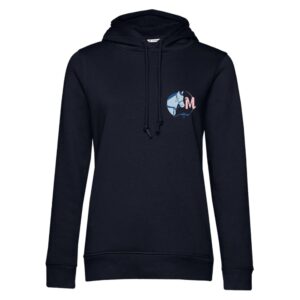 SWEAT A CAPUCHE (femme) – Mathy Horses - Navy - BCW34B