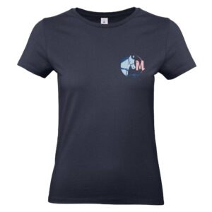 T-SHIRT (femme) - Mathy Horses - Navy - BC04T
