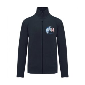 Veste micropolaire zippée (homme) – Mathy Horses - Navy – K911