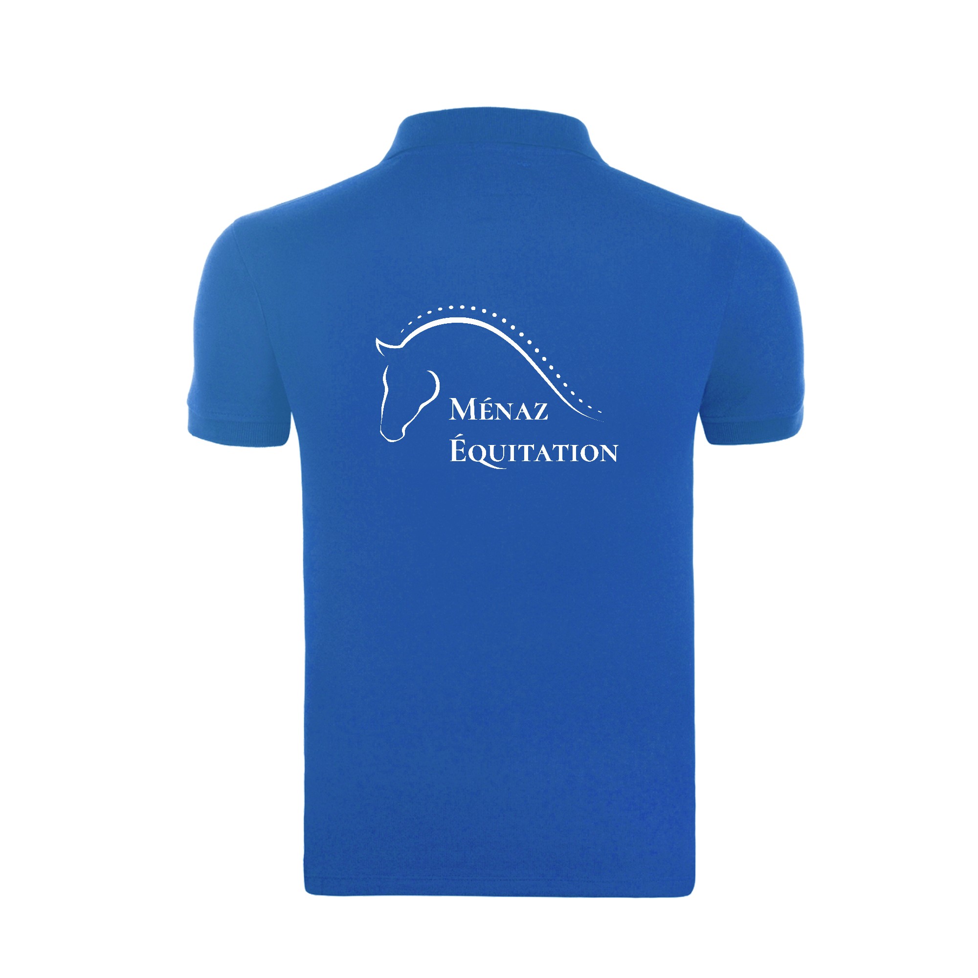 POLO (homme) - Ménaz Equitation - Bleu roi - BCID1 – Image 3