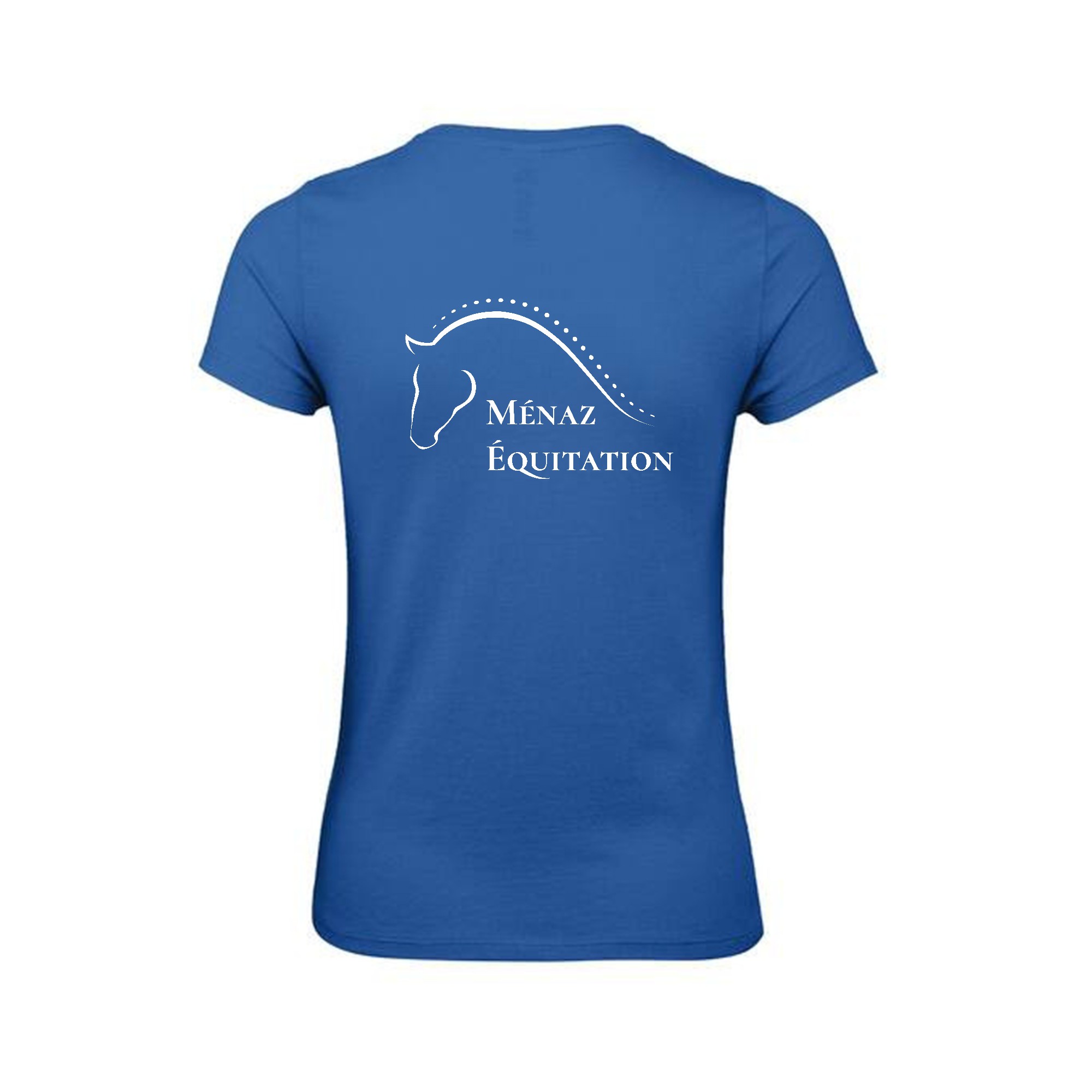 T-SHIRT (femme) - Ménaz Equitation - Bleu roi - BC04T – Image 3
