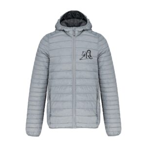 DOUDOUNE AVEC MANCHES ET CAPUCHE (homme) - Michael ROSSO Coaching - Gris chiné - K6110