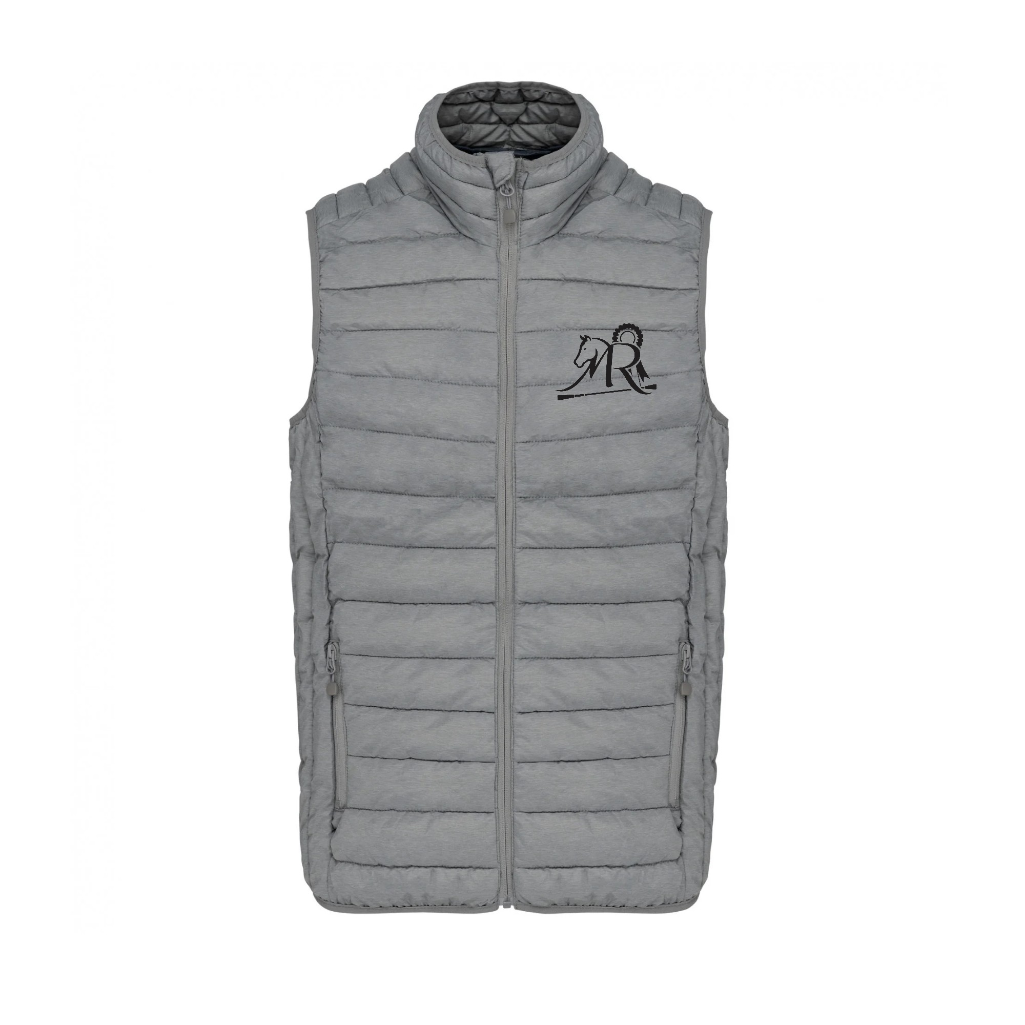 DOUDOUNE SANS MANCHES (femme) - Michael ROSSO Coaching - Gris chiné - K6114