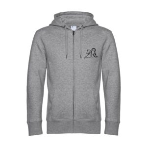 SWEAT ZIPPÉ (Homme) - Michael ROSSO Coaching - Gris chiné - BCU03K