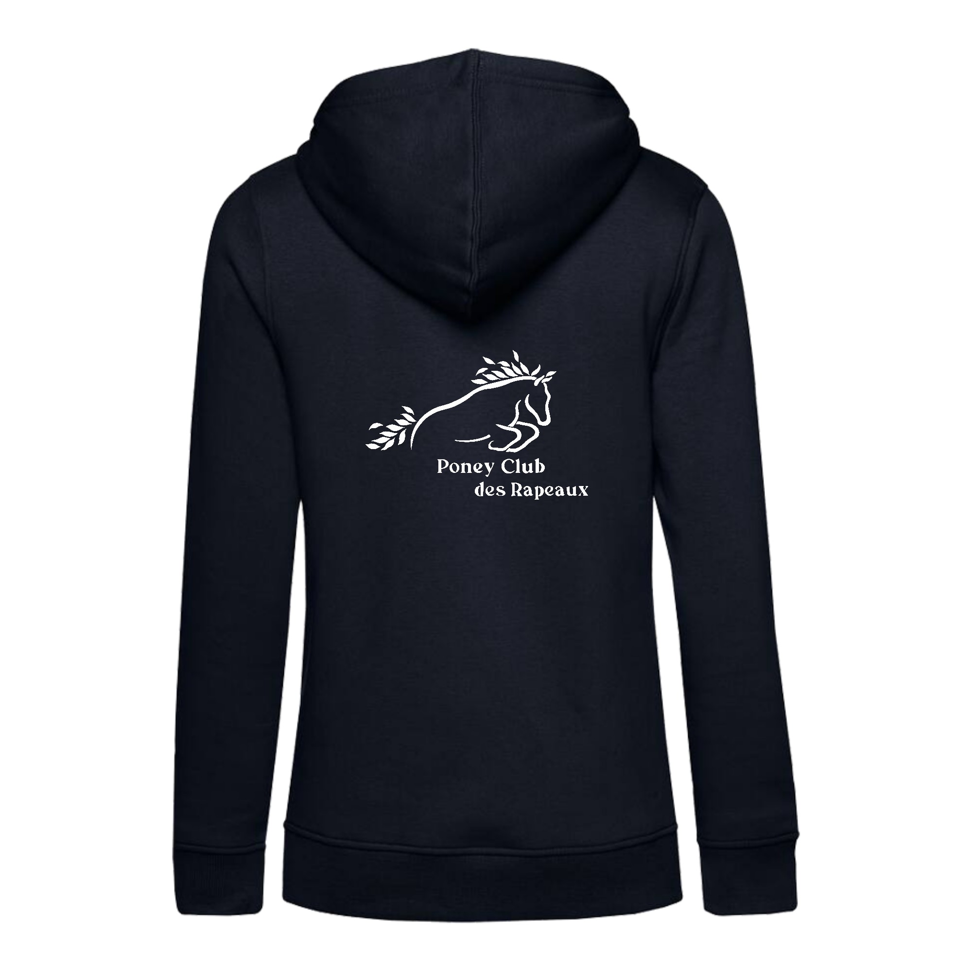 SWEAT ZIPPÉ (femme) - Poney club des rapeaux - Navy - BCW03Q – Image 3
