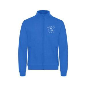 SWEAT ZIPPE SANS CAPUCHE (femme) - Ô Pré du Fleur - Bleu roi - 021039