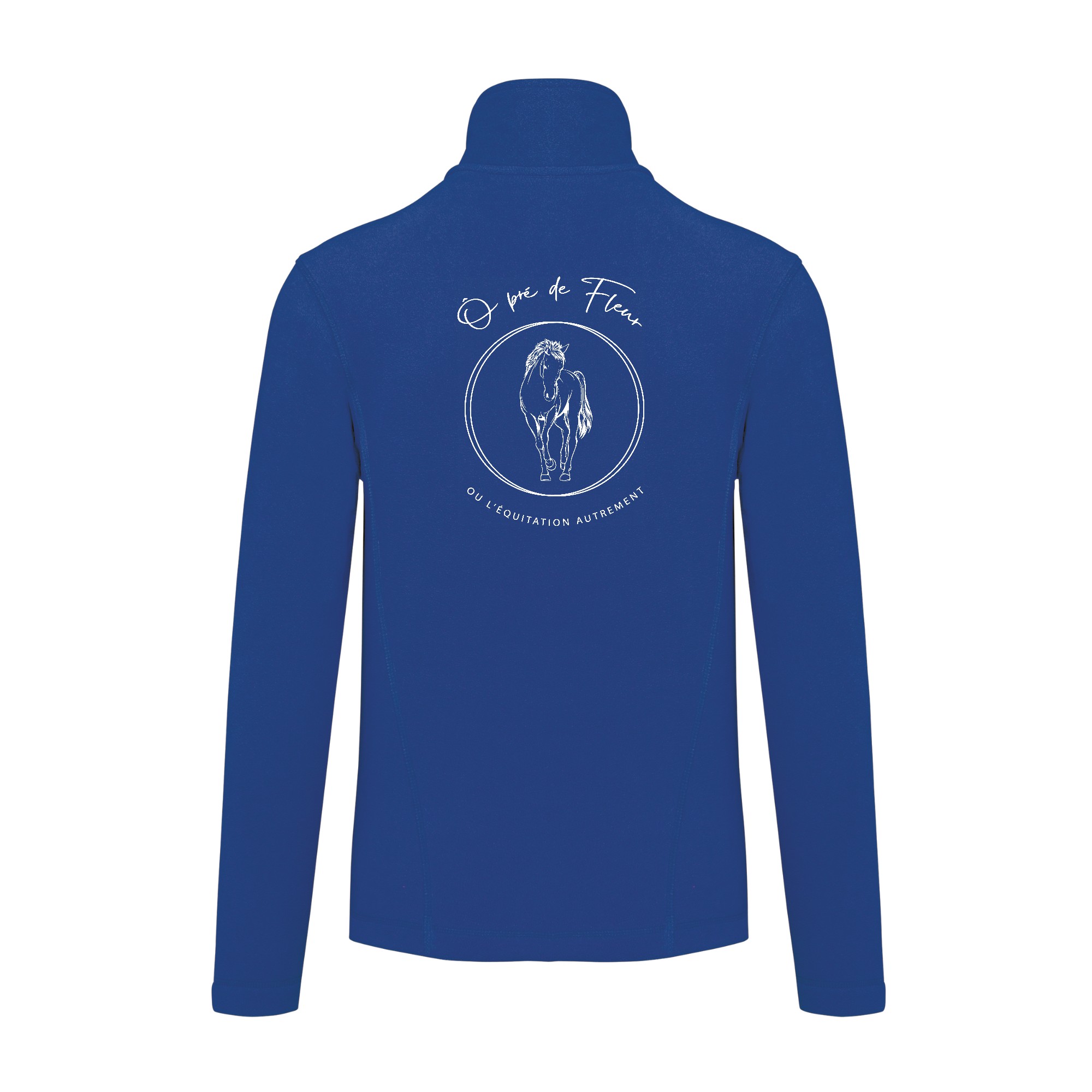 Veste micropolaire zippée (enfant) – Ô Pré du Fleur - Bleu roi – K920 – Image 3