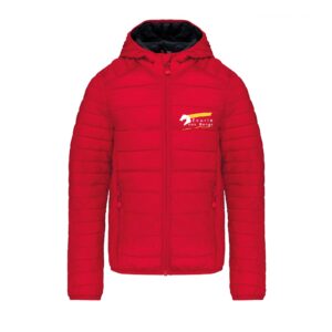 DOUDOUNE AVEC MANCHES ET CAPUCHE (enfant) - Écurie des rangs - Rouge - K6112
