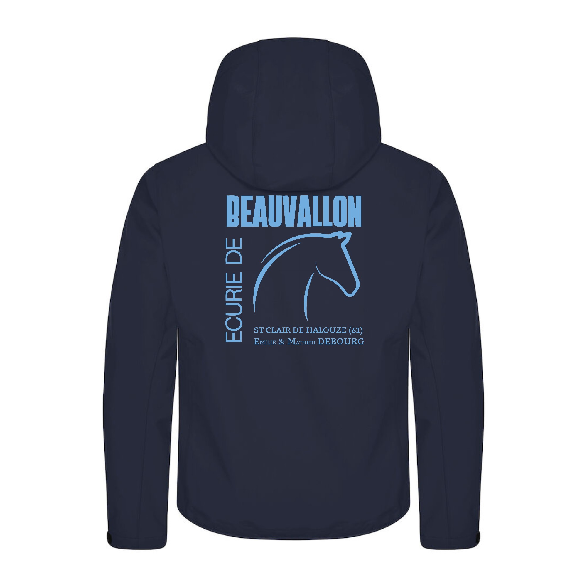 SOFTSHELL "Classic" (homme) -Ecurie de Beauvallon - Navy - 0200912 – Image 3