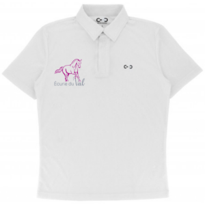 Polo de concours Riding World Romain (Homme) - Écurie du Val (38) - Blanc - 962129