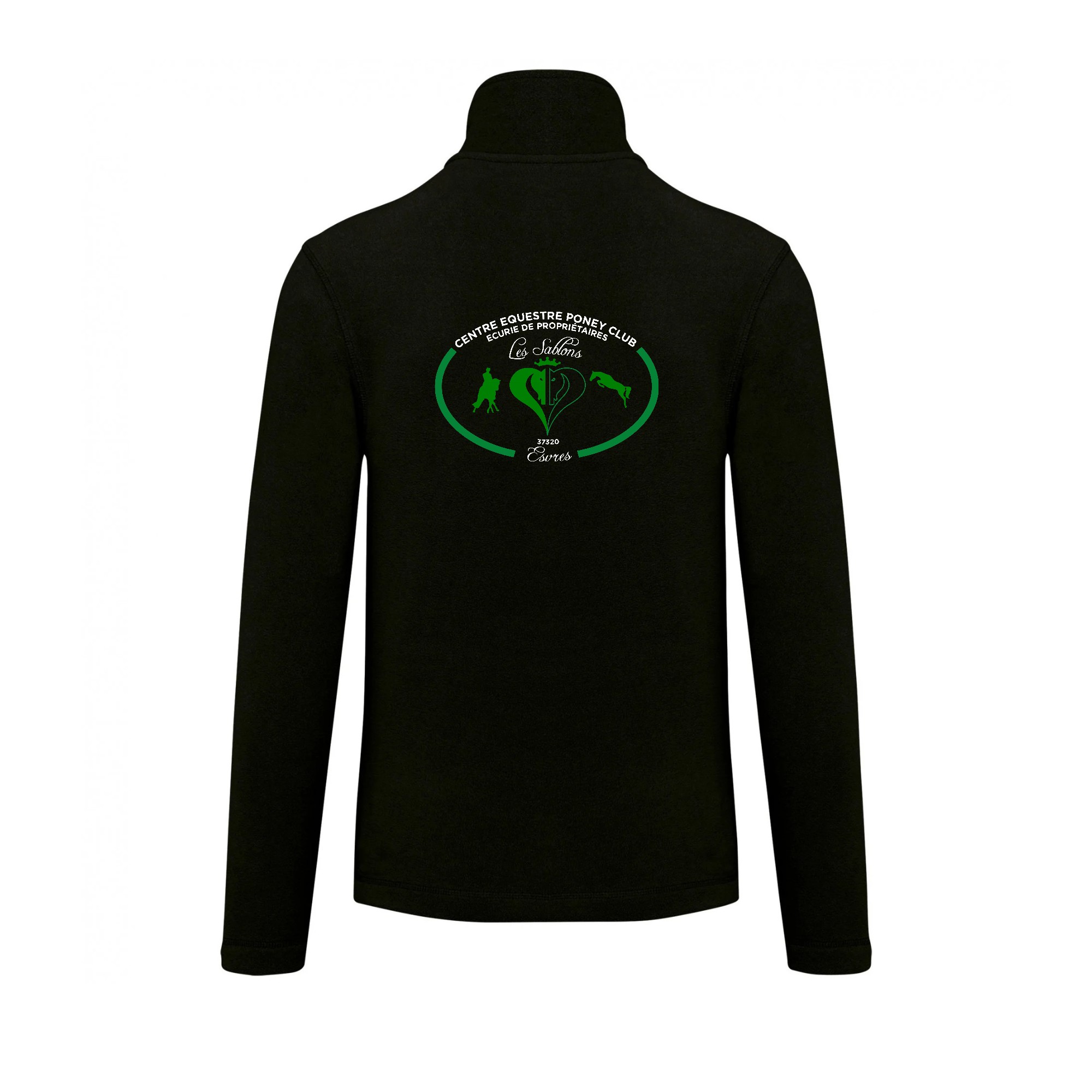 Veste micropolaire zippée (femme) – Centre Equestre Les Sablons - Noir – K907 – Image 3