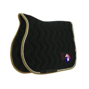 Tapis de selle EQUITHÈME "Polyfun" - Cabal'Arte, Le clos de la licorne - Noir - 204444