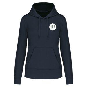 Sweat avec capuche et poche kangourou (femme) - Les écuries de la Baronnerie - Navy - K4028