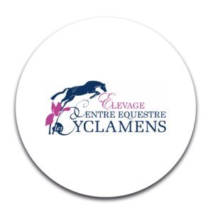 STICKER ROND - Les cavaliers des cyclamens - STI001