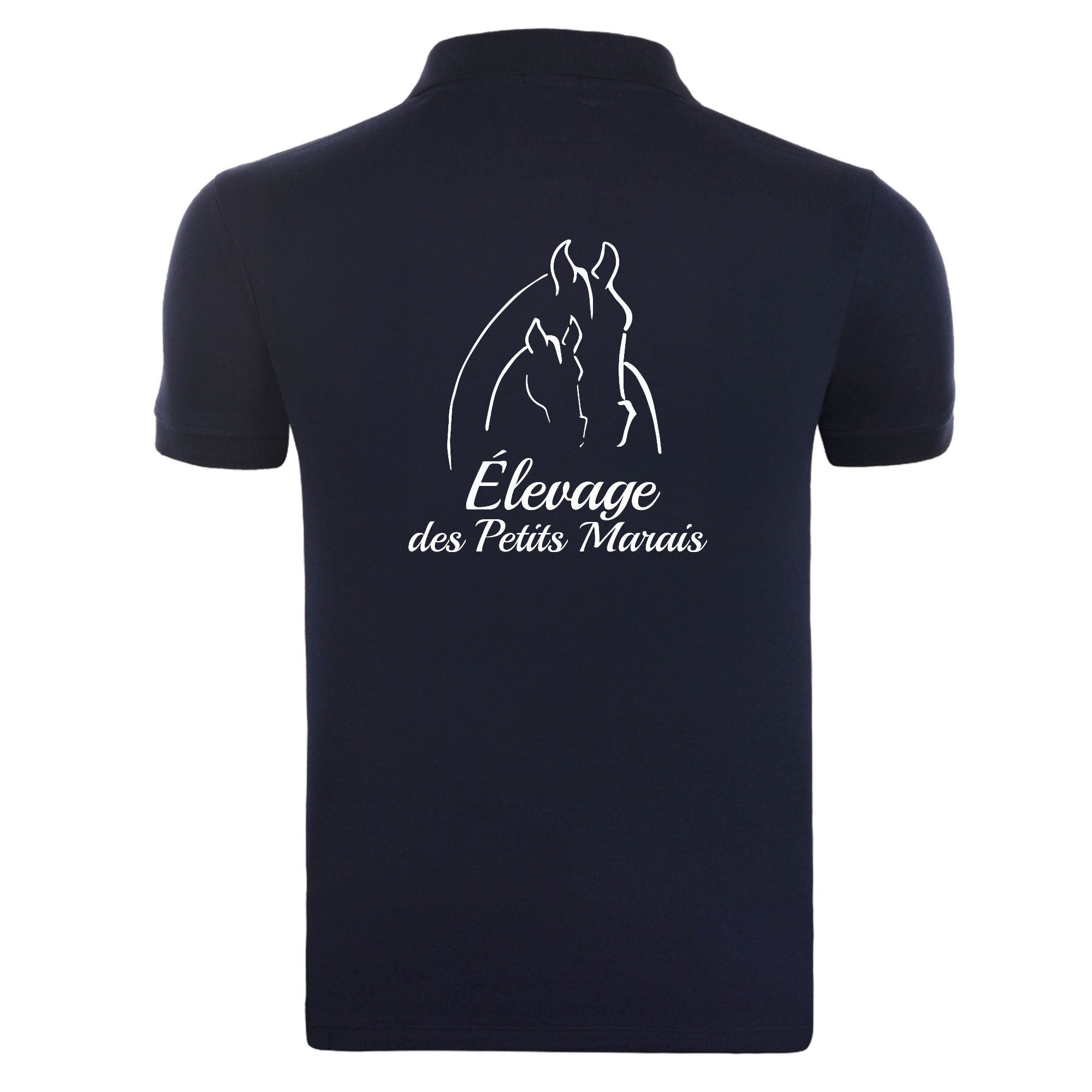 POLO (homme) - EARL ÉLEVAGE DES PETITS MARAIS - Navy - BCID1 – Image 3