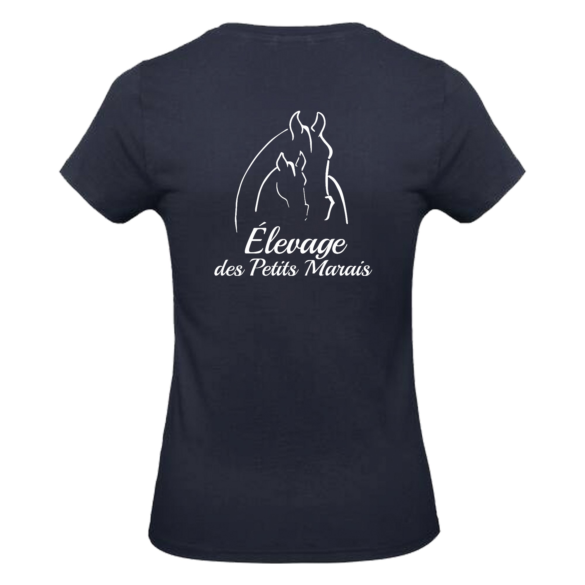 T-SHIRT (femme) - EARL ÉLEVAGE DES PETITS MARAIS - Navy - BC04T – Image 3