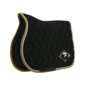 Tapis de selle EQUITHÈME "Polyfun" - ECURIE DAHLIA - Noir - 204444