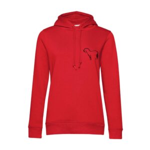 SWEAT A CAPUCHE (femme) – Les Fjords du Razès - Rouge - BCW34B
