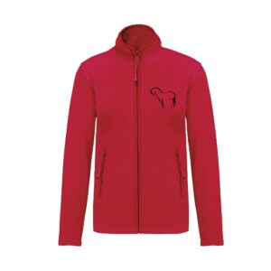 Veste micropolaire zippée (homme) – Les Fjords du Razès - Rouge – K911