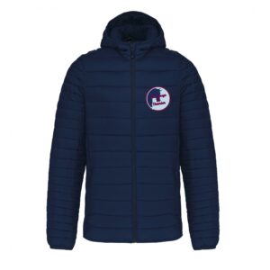 DOUDOUNE AVEC MANCHES ET CAPUCHE (homme) - LES PONEYS DU THAURION - Navy - K6110