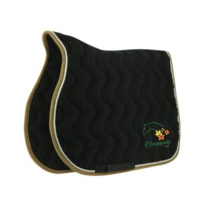 Tapis de selle EQUITHÈME "Polyfun" - Centre équestre l'Escapade (37) - Noir - 204444